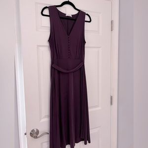 Mango A-Line Midi Dress - Purple